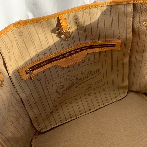Louis Vuitton Neverfull Canvas Monogram Designer Tote Bag Made In France Y2K - Picture 9 of 17
